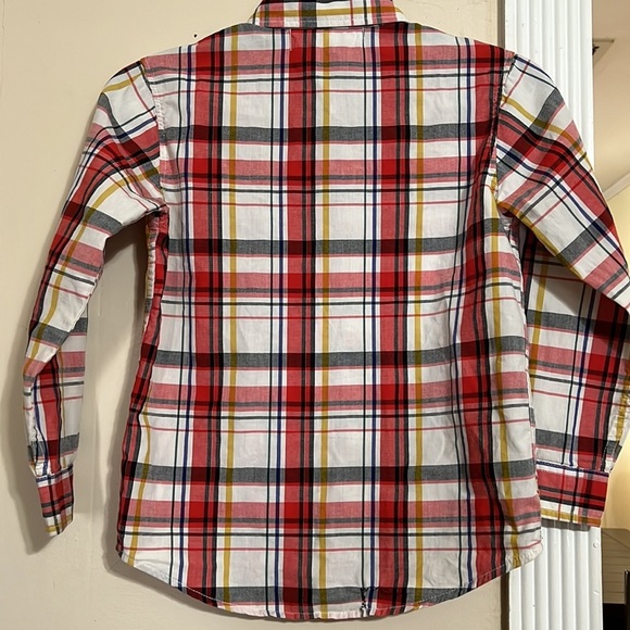 Old Navy Boys Small (6/7) Plaid Button Down Shirt - Picture 3 of 4